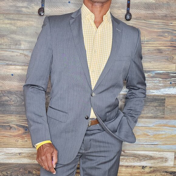 Tiglio Luxe Slim Fit Italy Super 150's Wool Sienna Suit 42R X 34L